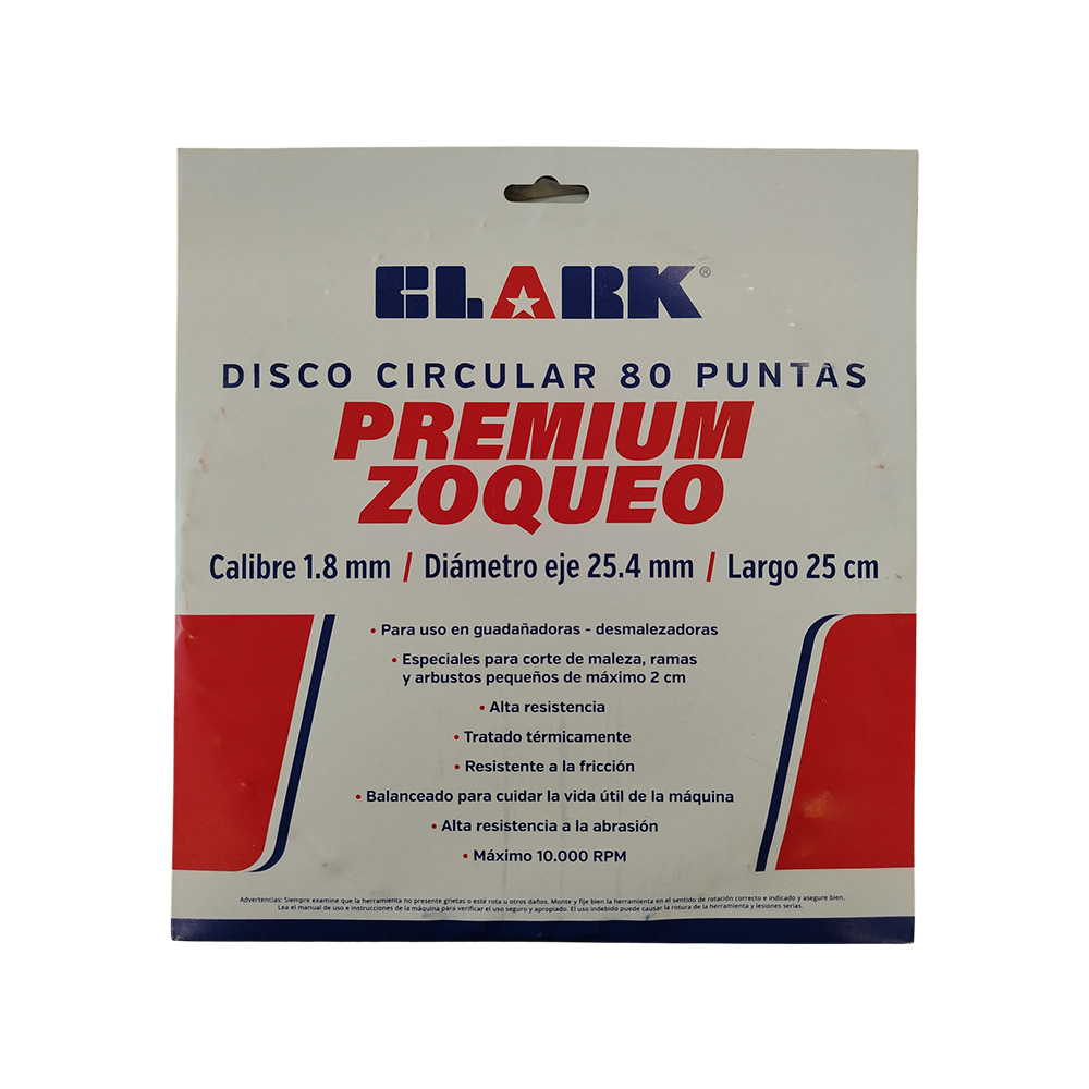 DISCO PREMIUM ZOQUEO CLARK 80 PUNTAS